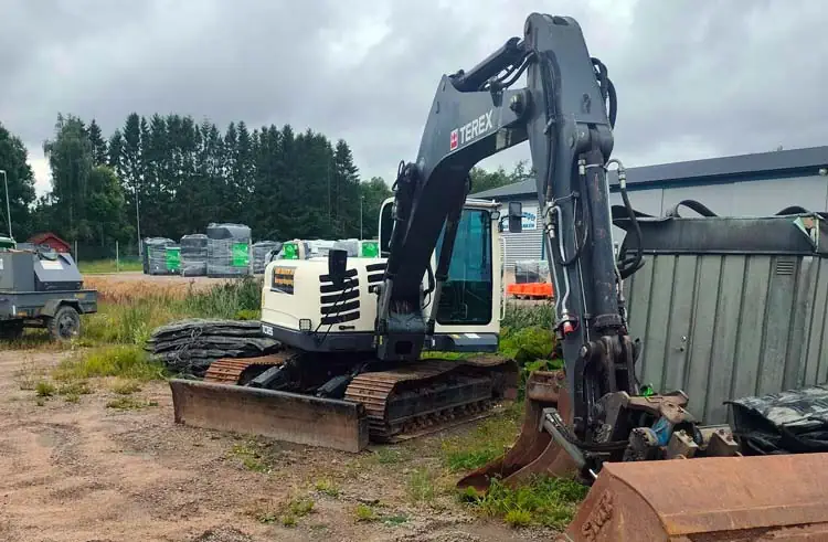 Grävmaskin för markentreprenad